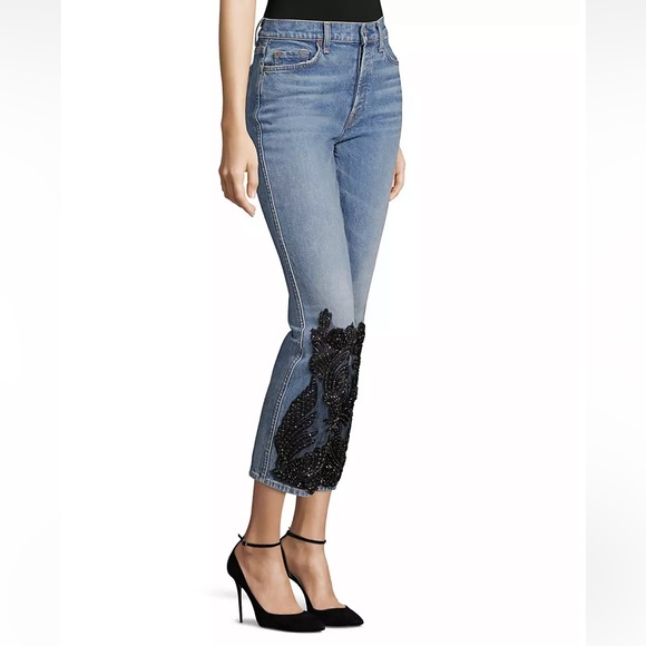 7FAM Edie Embellished Straight Leg Jeans - Picture 3 of 16